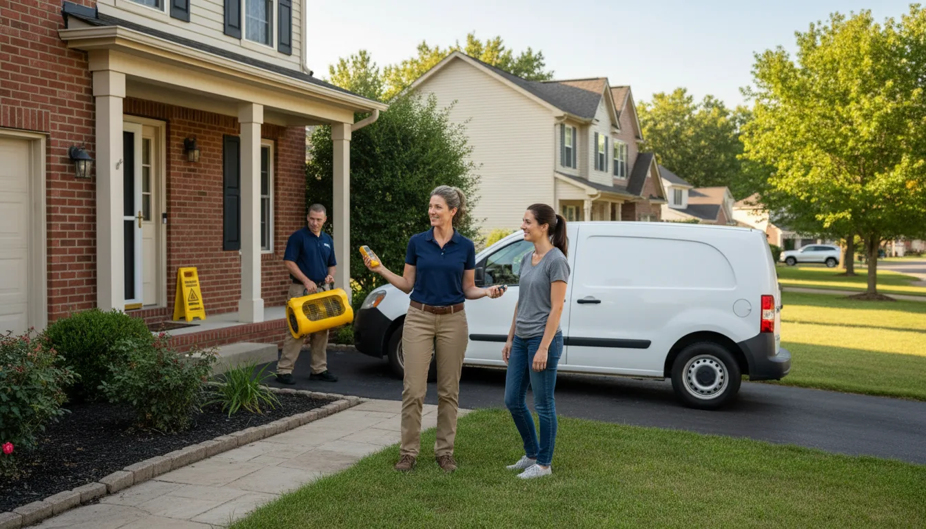 Residential water damage restoration in Georgetown, IL